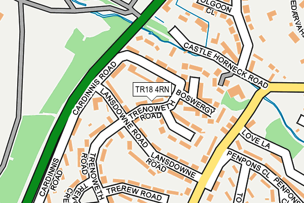 TR18 4RN map - OS OpenMap – Local (Ordnance Survey)