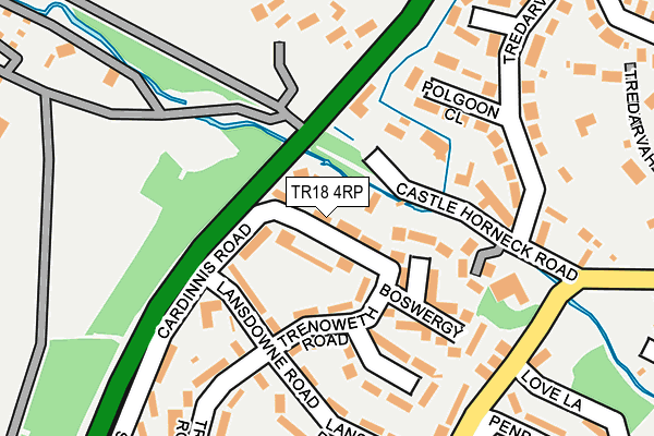 TR18 4RP map - OS OpenMap – Local (Ordnance Survey)