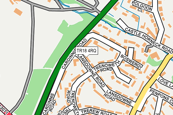 TR18 4RQ map - OS OpenMap – Local (Ordnance Survey)