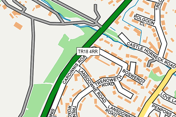 TR18 4RR map - OS OpenMap – Local (Ordnance Survey)