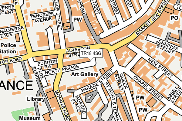 TR18 4SG map - OS OpenMap – Local (Ordnance Survey)