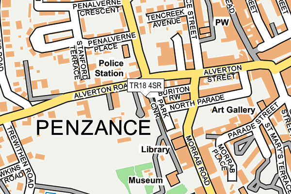 TR18 4SR map - OS OpenMap – Local (Ordnance Survey)