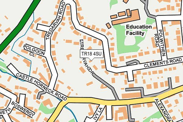 TR18 4SU map - OS OpenMap – Local (Ordnance Survey)