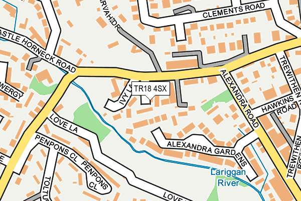 TR18 4SX map - OS OpenMap – Local (Ordnance Survey)