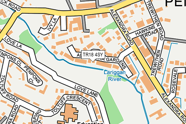 TR18 4SY map - OS OpenMap – Local (Ordnance Survey)