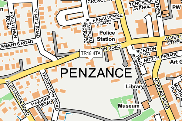 TR18 4TA map - OS OpenMap – Local (Ordnance Survey)