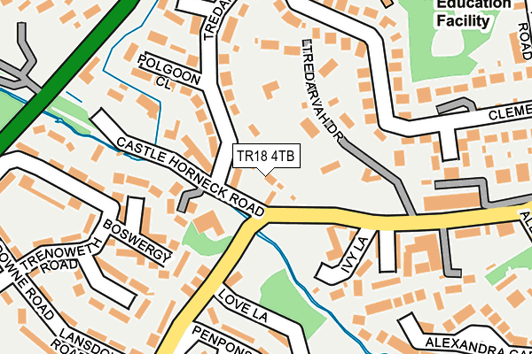 TR18 4TB map - OS OpenMap – Local (Ordnance Survey)