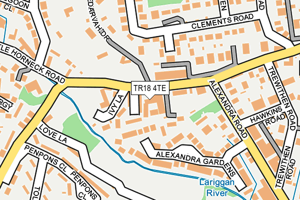 TR18 4TE map - OS OpenMap – Local (Ordnance Survey)