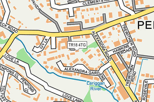 TR18 4TG map - OS OpenMap – Local (Ordnance Survey)