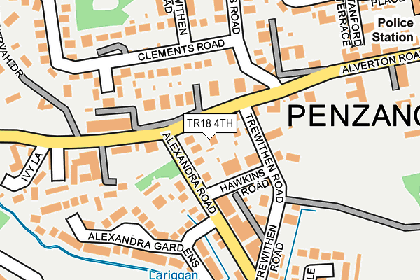 TR18 4TH map - OS OpenMap – Local (Ordnance Survey)