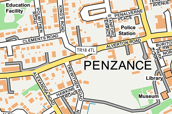 TR18 4TL map - OS OpenMap – Local (Ordnance Survey)