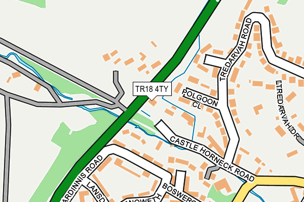 TR18 4TY map - OS OpenMap – Local (Ordnance Survey)