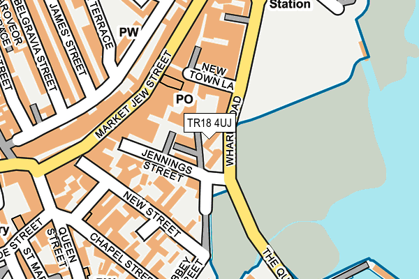 TR18 4UJ map - OS OpenMap – Local (Ordnance Survey)