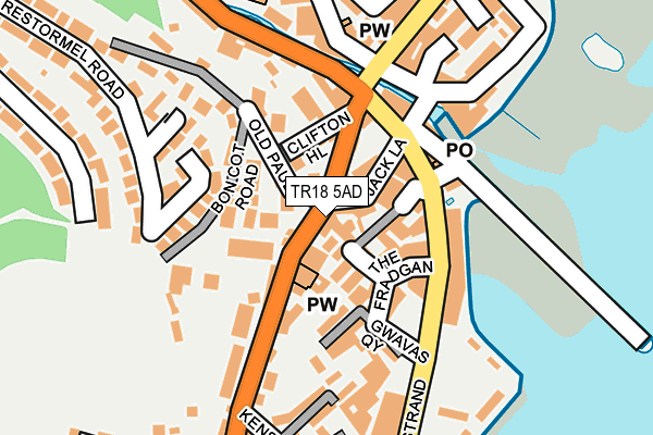 TR18 5AD map - OS OpenMap – Local (Ordnance Survey)