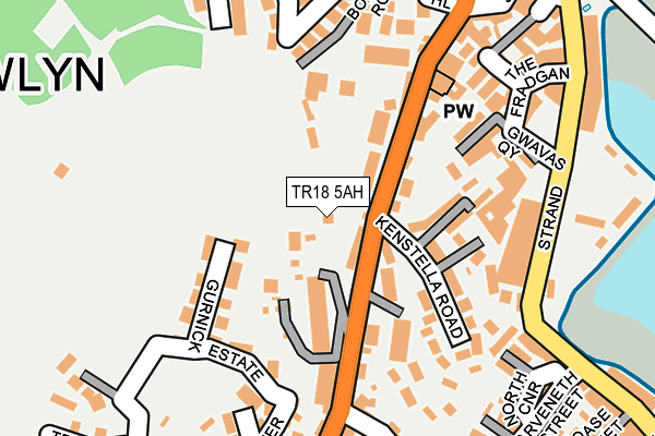 TR18 5AH map - OS OpenMap – Local (Ordnance Survey)