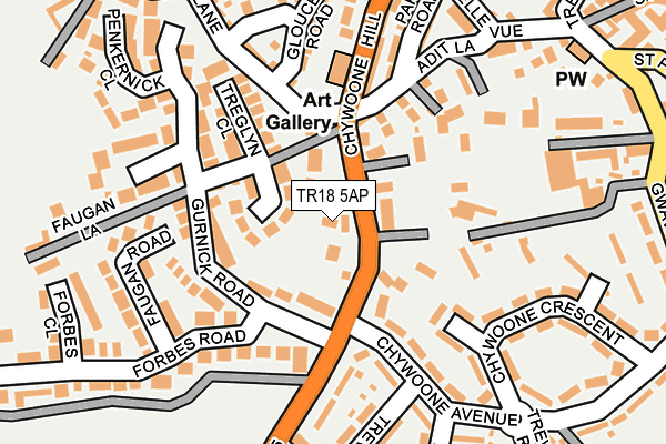TR18 5AP map - OS OpenMap – Local (Ordnance Survey)