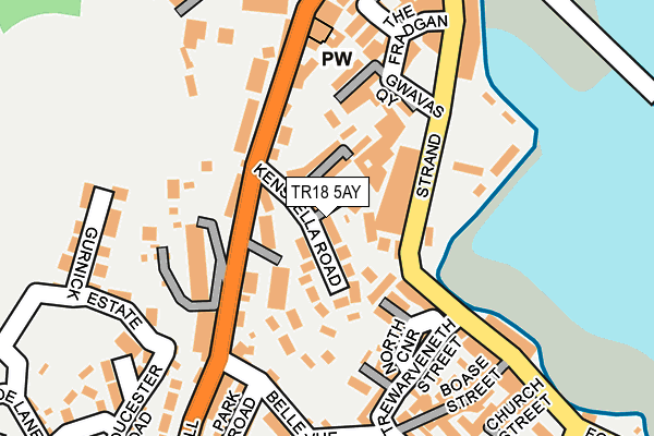 TR18 5AY map - OS OpenMap – Local (Ordnance Survey)