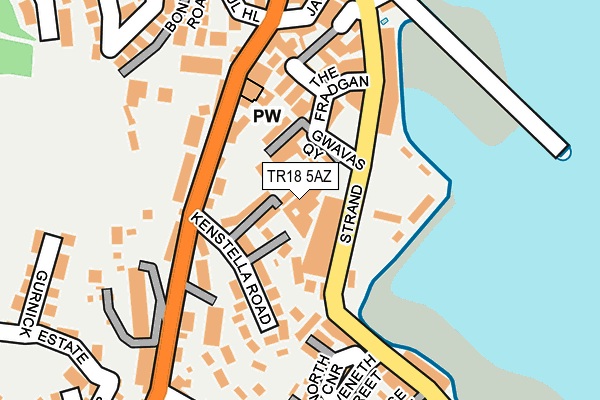 TR18 5AZ map - OS OpenMap – Local (Ordnance Survey)