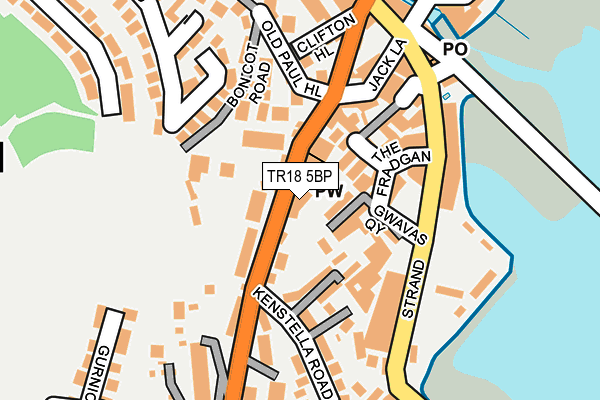 TR18 5BP map - OS OpenMap – Local (Ordnance Survey)