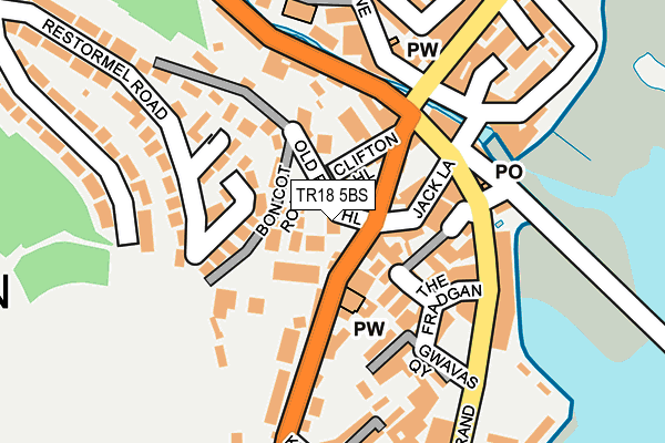 TR18 5BS map - OS OpenMap – Local (Ordnance Survey)