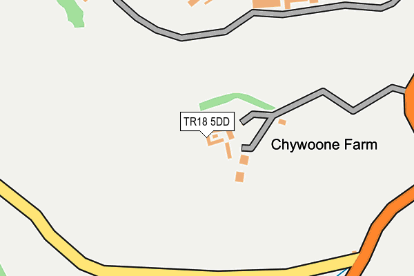 TR18 5DD map - OS OpenMap – Local (Ordnance Survey)
