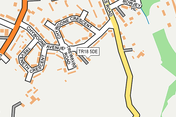 TR18 5DE map - OS OpenMap – Local (Ordnance Survey)