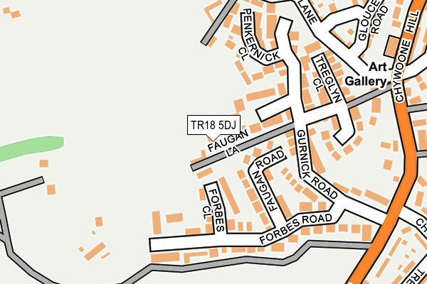 TR18 5DJ map - OS OpenMap – Local (Ordnance Survey)