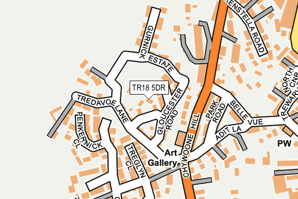 TR18 5DR map - OS OpenMap – Local (Ordnance Survey)