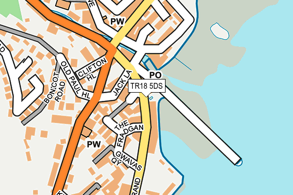 TR18 5DS map - OS OpenMap – Local (Ordnance Survey)