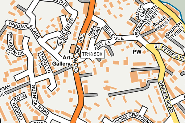 TR18 5DX map - OS OpenMap – Local (Ordnance Survey)