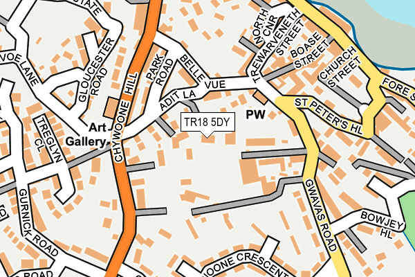 TR18 5DY map - OS OpenMap – Local (Ordnance Survey)