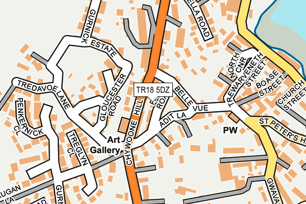 TR18 5DZ map - OS OpenMap – Local (Ordnance Survey)