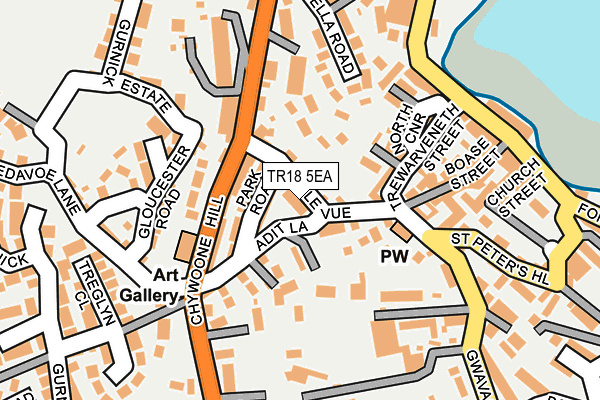 TR18 5EA map - OS OpenMap – Local (Ordnance Survey)