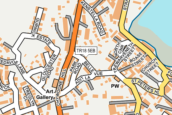 TR18 5EB map - OS OpenMap – Local (Ordnance Survey)