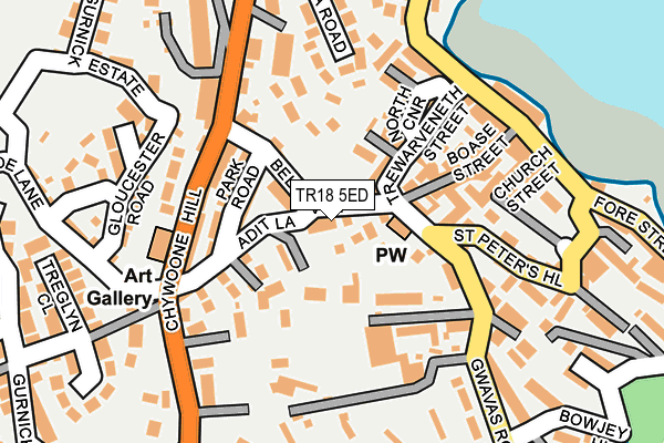 TR18 5ED map - OS OpenMap – Local (Ordnance Survey)