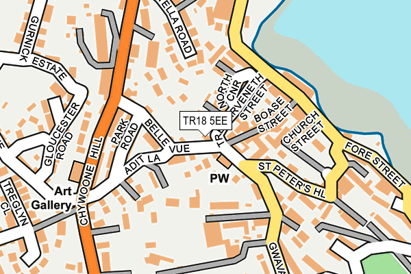 TR18 5EE map - OS OpenMap – Local (Ordnance Survey)