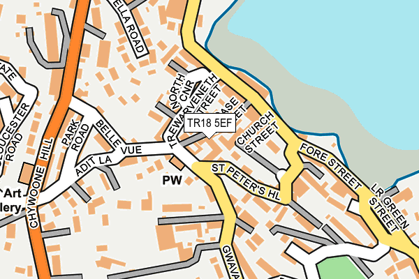 TR18 5EF map - OS OpenMap – Local (Ordnance Survey)