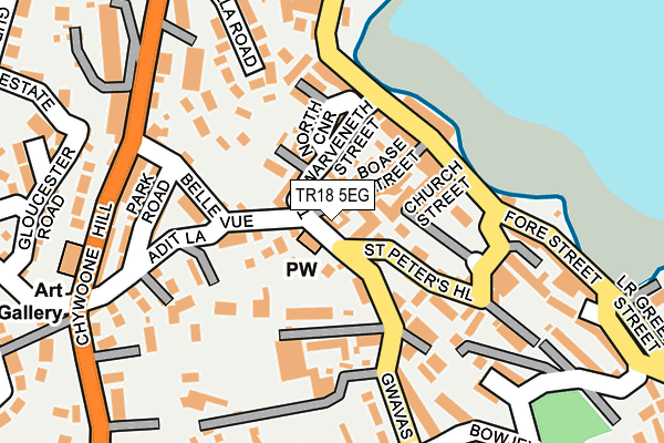 TR18 5EG map - OS OpenMap – Local (Ordnance Survey)