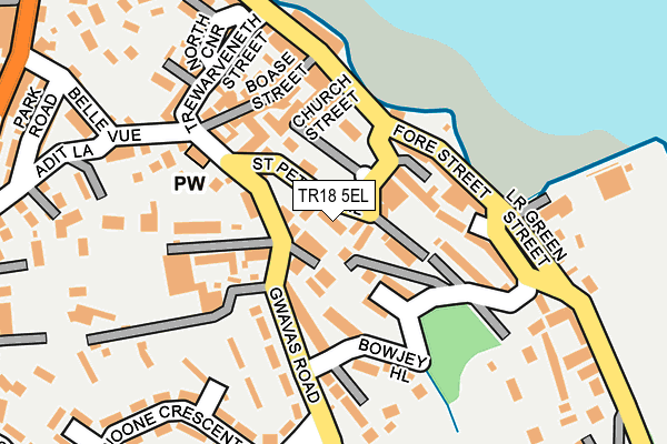 TR18 5EL map - OS OpenMap – Local (Ordnance Survey)