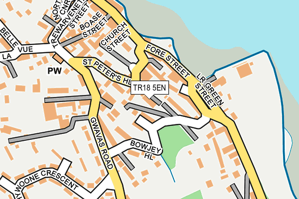 TR18 5EN map - OS OpenMap – Local (Ordnance Survey)