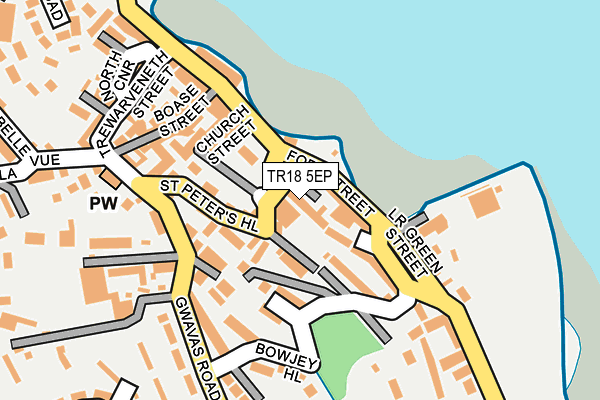 TR18 5EP map - OS OpenMap – Local (Ordnance Survey)