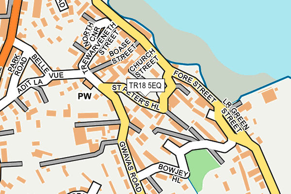 TR18 5EQ map - OS OpenMap – Local (Ordnance Survey)