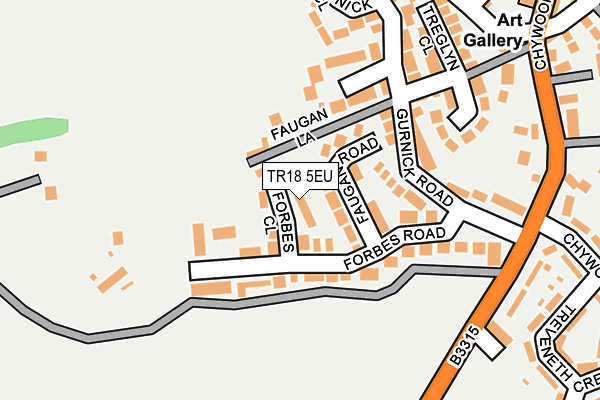 TR18 5EU map - OS OpenMap – Local (Ordnance Survey)