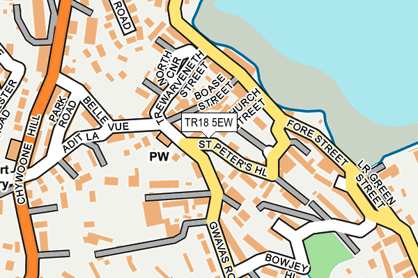 TR18 5EW map - OS OpenMap – Local (Ordnance Survey)