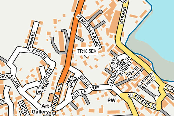 TR18 5EX map - OS OpenMap – Local (Ordnance Survey)