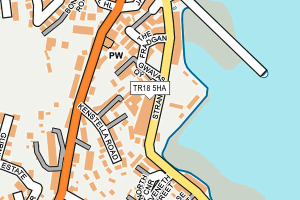 TR18 5HA map - OS OpenMap – Local (Ordnance Survey)