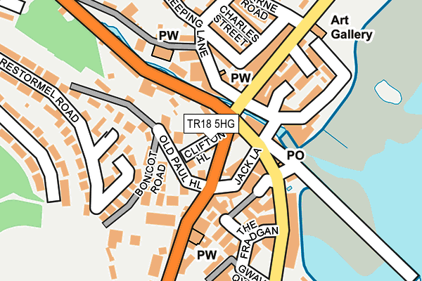 TR18 5HG map - OS OpenMap – Local (Ordnance Survey)