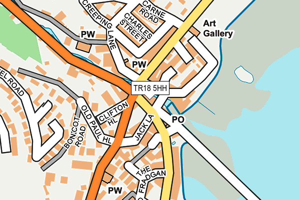 TR18 5HH map - OS OpenMap – Local (Ordnance Survey)