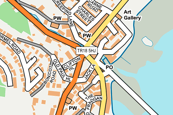 TR18 5HJ map - OS OpenMap – Local (Ordnance Survey)