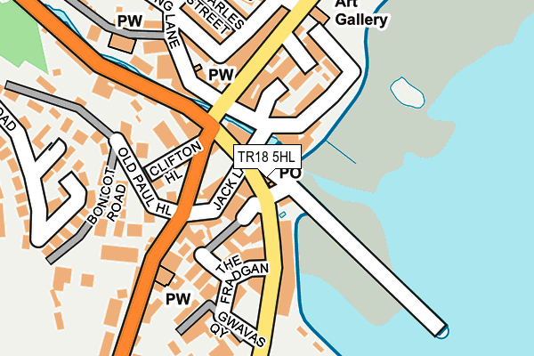 TR18 5HL map - OS OpenMap – Local (Ordnance Survey)